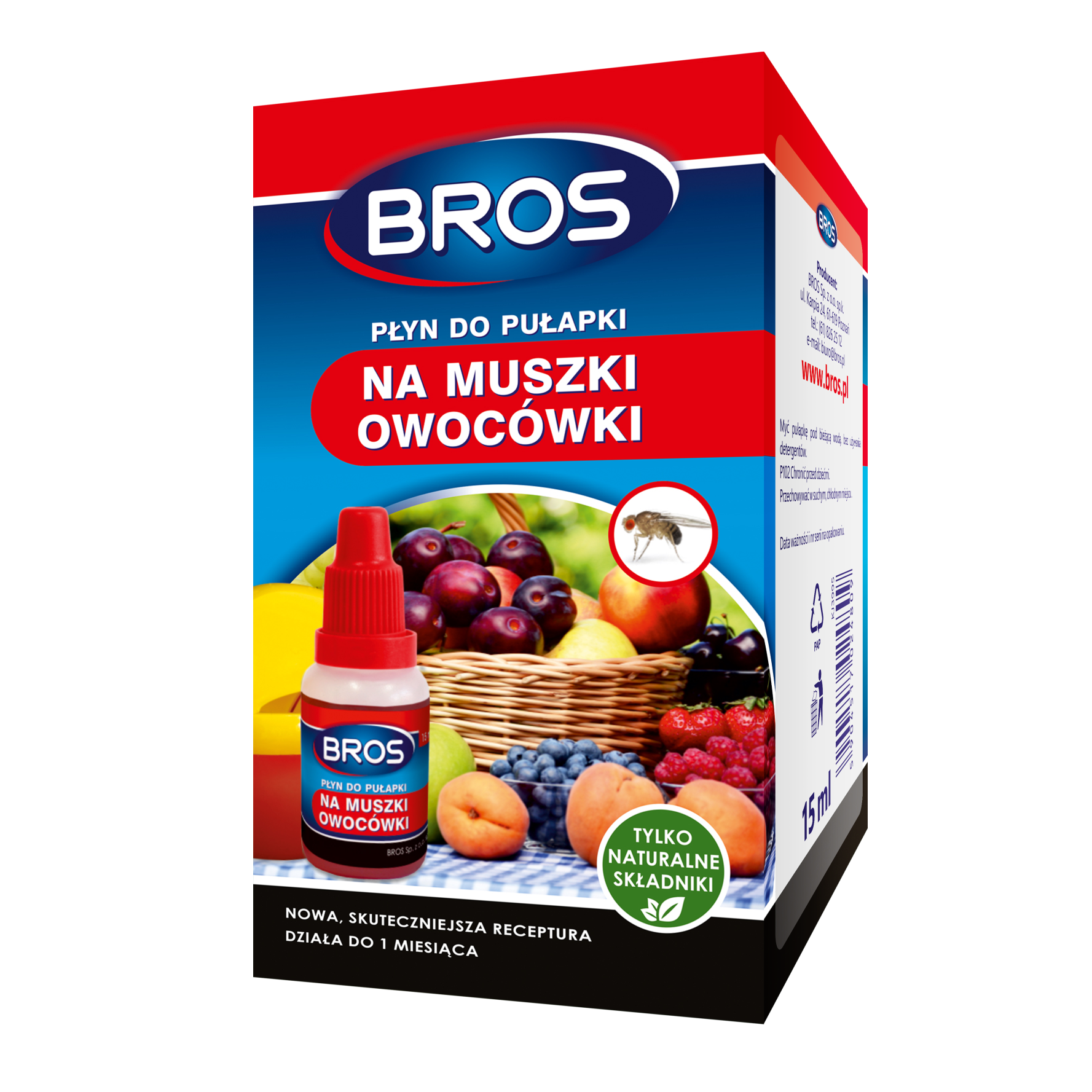 Bros płyn do pułapki na muszki owocówki 15ml