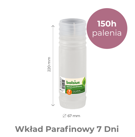 Bolsius Wkład parafinowy 7D