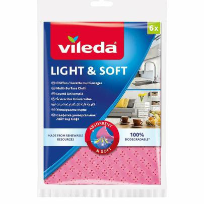 CH-Vileda ściereczki Light/Soft 6szt róż