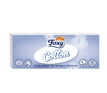 CH-Foxy Cotton chusteczki 4-warstwowe 10 opakowańx9