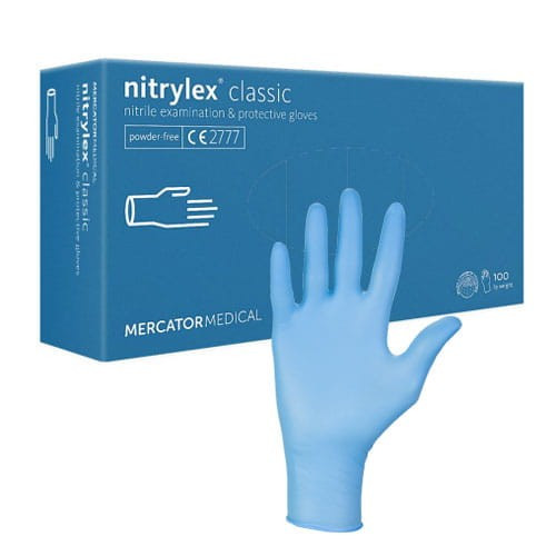 Rękawice nitrylex classic M niebieskie