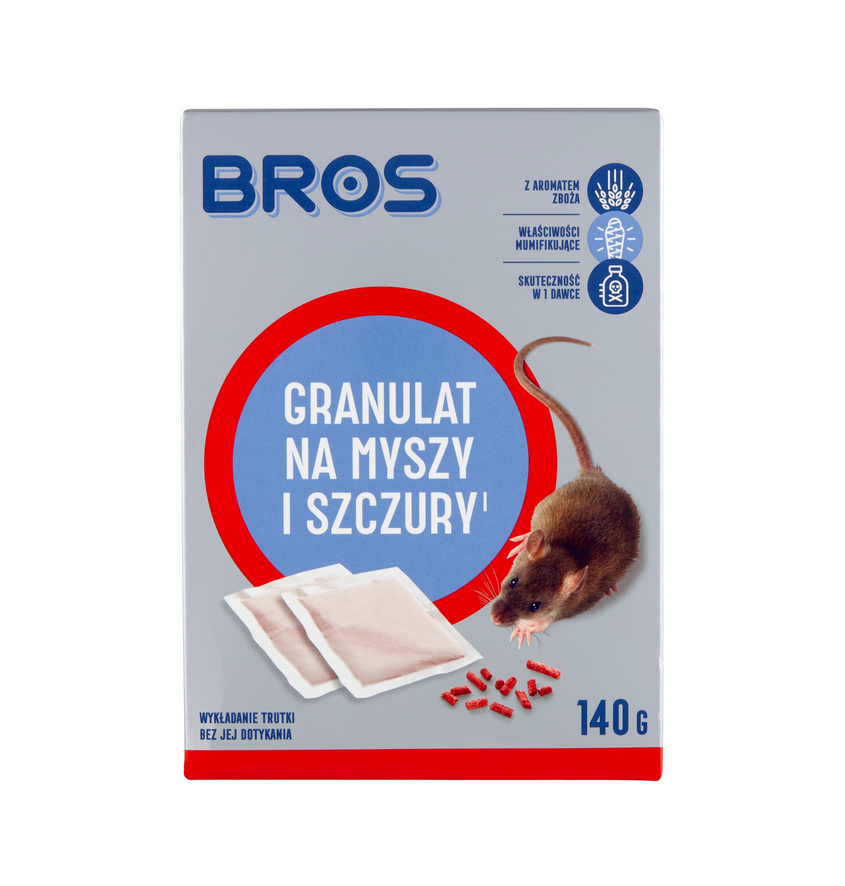 Bros granulat na myszy i szczury 140g