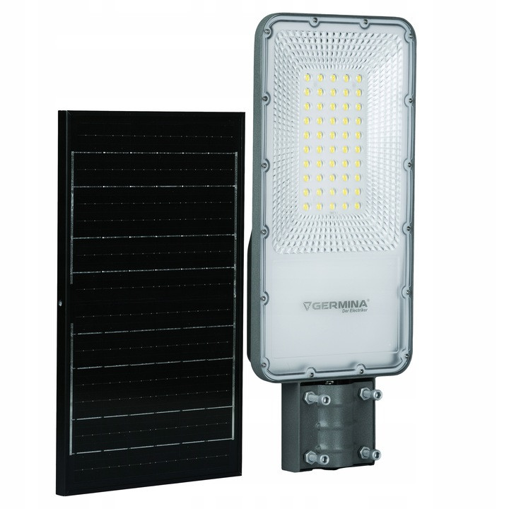 Germina lampa uliczna z panelem solarnym + czujnik 100W