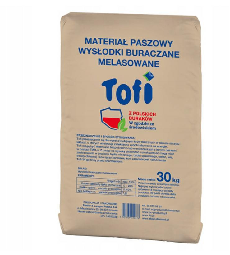 Wysłodki melasowane Tofi 6mm worek 30kg  L362524